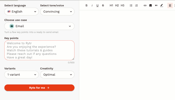 Free AI Writer, Content Generator & Writing Assistant | Rytr