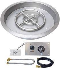 Get outdoors for some landscaping or spruce up your garden! Stanbroil 19 Inch Round Drop In Fire Pit Pan With Spark Ignition Kit Natural Gas Version Stanbroil Outdoor