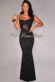Black Lace Padded Gown Award Show Dresses Hot Party Dresses Trendy Dresses