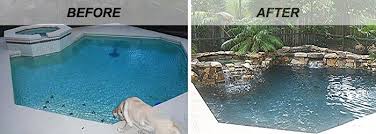 Swimming Pool Renovations Before And After Pool Renovation Pool Remodel Swimming Pool Renovation