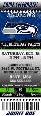 Nfl Seattle Seahawks Birthday Invitation Seattle Seahawks Seahawks Birthday Invitations