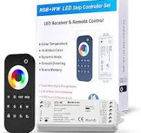 GIDEALED 2.4G Wireless 5 Channel RGBCCT LED Controller with RF Remote  Control,Dimming 5 in 1 RGBWW LED Strip Controller for RGBW RGBWW RGB CCT  Light ...