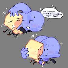 battle for dream island bfb bfdi blushing critterscrawl cum  drooling footjob grey background heart heart-shaped pupils holding loser  (bfdi) object show object shows paws shaking smirking sweating tentacle cock
