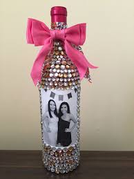 Birthday Surprise Ideas For Best Friend Female Very Intricate But Absolutely Worth It For My Best Friend S 21st Birthday Bedazzled Wine Bottle 21st Birth 21st Birthday Presents 21st Bday Ideas 21st Gifts
