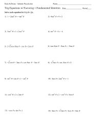 Series and sequences unit 15: 04 Trig Equations W Factoring Fundamental Identities Pdf Elementary Geometry Triangle Geometry