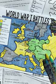 This World War I Battles Map Activity From History Gal Will Help Students Become More Familiar With The Nations Of Europe Map Activities World War World War I