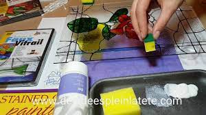 des idees plein la tete julie lafaille technique de faux vitrail effet givre pebeo youtube coloriages gratuits