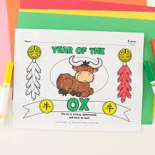 Get crafts, coloring pages, lessons, and more! Chinese New Year Ox Coloring Page Free Printable Fun365