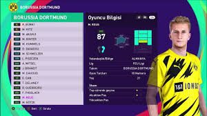 Use the menu to sort the list per statistic including their fc player form ranking. Pes 2021 Borussia Dortmund Player Ratings Facepack Reus Hummels Burki Youtube