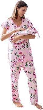 Mommy And Me Family Matching Women S Pajamas And Baby Swaddle Blanket Hat Set Nursing Pajama Set Maternity Pajama Set Pj S Set For Women With Baby Swaddle Set Walmart Com