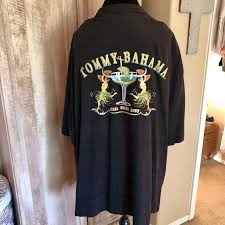 tommy bahama black silk camp shirt 3xb