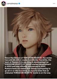 A Kingdom Hearts Animated movie is in the works and i cant wait!!