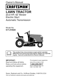 In this instructable i will show you how to repair a lawn mower engine, and how to finally kill those gremlins which have been lurching in its bowels. Craftsman 917 272920 Owner S Manual Pdf Download Manualslib