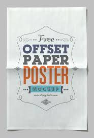 Free Offset Paper Horizontal Poster Mock Up Psd File Poster Mockup Poster Mockup Free Poster Mockup Psd