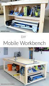 How To Build A Diy Mobile Workbench 3 In1 Storage Outfeed Assembly Mobile Workbench Diy Furniture Tutorials Wood Furniture Diy
