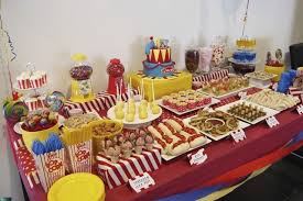 Easy Birthday Party Food Ideas For Adults Circus Birthday Kyan S 1st Birthday Circus Catch My Party Carnival Birthday Parties Carnival Birthday Party Theme Carnival Themed Party