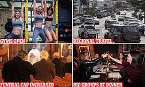 Outdoor seated entertainment can host a maximum of 50 people or 25 per cent of the venue's fixed seat. Victoria To Enjoy Huge New Easing Of Coronavirus Restrictions Starting Today Daily Mail Online