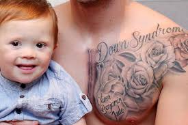 Dad celebrates love for Down Syndrome son Ben with a tattoo across his  heart