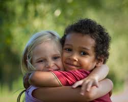 Black And White Kids Hugging Children Hugging February International Day Of Peace Kids Children