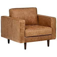 That's $124 off the typical rate there and beats the lowest price we have tracked by $29. Amazon Com Rivet Aiden Tufted Mid Century Modern Leather Accent Chair 35 4 W Cognac Kitchen Mid Century Leather Chair Leather Accent Chair Leather Chair