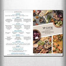 We Re Sharing Some Menus On This Amazing Friday Heres One Layout We Made For Lyfe Kitchen Interested In Some Design Work Brand Agency Marketing Design Design