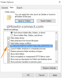 Hide protected operating system files (recommended). Change Attributes Of Hidden File And Folder Windows 10