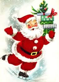 Jolly Santa Claus Printable Christmas Banner Vintage Christmas Cards Christmas Prints Christmas Graphics