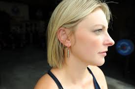 Hawaiian Koa Wood Earrings With Turquoise and Recycled Copper Inlay, Bar  Earrings