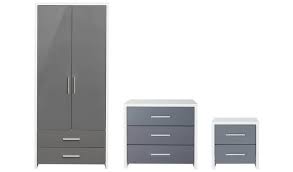 Find furniture & decor you love at hayneedle, where you can buy online while you explore our bedroom designs and curated looks for tips, ideas & inspiration to help you along the way. Buy Habitat Broadway Gloss 3 Piece Wardrobe Set Grey White Bedroom Furniture Sets Argos