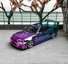 TG Fuji 1:64 JDM Purple Skyline GTR R34 Nismo Z-Tune Model Diecast Metal  Car New - The Rocket