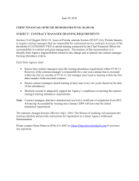 5+ years of cfo experience with a national. June 29 2010 Chief Financial Officer Memorandum No 04 09 10