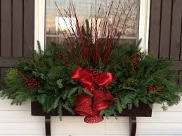 20 Easy Holiday Window Box Ideas15 Christmas Window Boxes Christmas Urns Christmas Planters