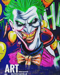 joker art رسم جرافيتي فسفوري graffiti art graffiti cellphone wallpaper