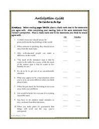 Catcher In The Rye Anticipation Guide By Teach4studentsuccess Tpt