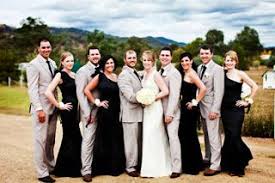 Black Suits And Grey Bridesmaid Dresses Mix Matched Bridesmaid Dresses Bridesmaids Dr Mix Match Bridesmaids Dresses Black Bridesmaids Mix Match Bridesmaids