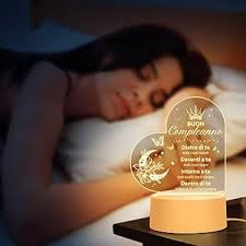 Vetbuosa Regalo Compleanno Donna, Luce Notturna in Acrilico, Regalo Mamma  Compleanno, Regalo Amica Compleanno, Idee Regalo Donna Compleanno, Regali  Compleanno Ragazza, Regalo per Mamma Compleanno : Amazon.it: Illuminazione