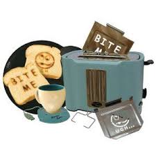 This Toaster Can Burn Pretty Kid Friendly Shapes And Text Onto Your Bread Geeky Kitchen Gadgets Geeky Kitchen Kitchen Appliances