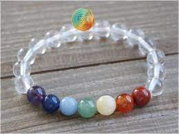 7 Chakras Bracelet 6mm Clear Crystal Quartz Chakra Bracelet Etsy Chakra Bracelet Chakra Jewelry Clear Quartz Crystal
