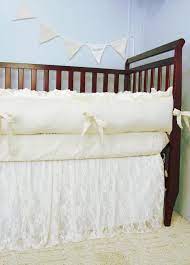 1/4pc/set baby crib bumper pads comfy safety bed cot protector liners. Ivory Lace Royal Baby Crib Bedding Set Minky Backed Bumpers Ruffled Lace Crib Skirt Cotton Crib Sheet Baby Crib Bedding Baby Cribs Cribs