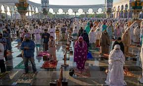 Muslims Perform Eid Prayers With Social Distancing Masks Pakistan Today