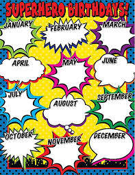 Superhero Birthday Chart Pinterest Birthday Charts