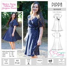 Über 7 millionen englischsprachige bücher. Pippa Wrap Dress Sewing Pattern Pdf Designer Stitch