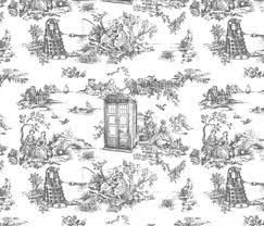 Toile ruffled 55'' kitchen curtain in blue/gray (set of 2) by east urban home. The New Toile A Beloved Pattern Gets Cheeky Fresh Twists Apartment Therapy