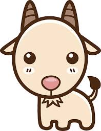 Cute Simple Kawaii Animal Cartoon Icon Goat Vinyl Decal Sticker Goat Cartoon Cartoon Animals Animated Animals
