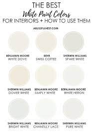 Best White Paint Colors For Interiors How To Decorate With White Best White Paint White Paint Colors White Interior Paint