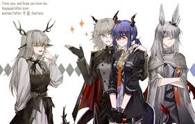 ch'en, frostnova, talulah, alina, and talulah the fighter (arknights) drawn  by ikag | Danbooru