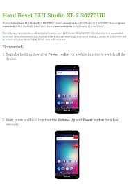 Hard Reset BLU Studio XL 2 S0270UU ...
