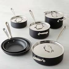 All Clad Ns1 Nonstick Induction 10 Piece Cookware Set Williamssonoma Induction Cookware Cookware Set Cookware