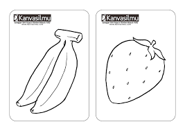 Pisang dapat meningkatkan kekebalan tubuh mengatasi anemia dan menurunk. Lembar Mewarnai Buah Pisang Dan Strawberry Kanvasilmu
