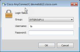 Vpn Login Failed Cisco Community
